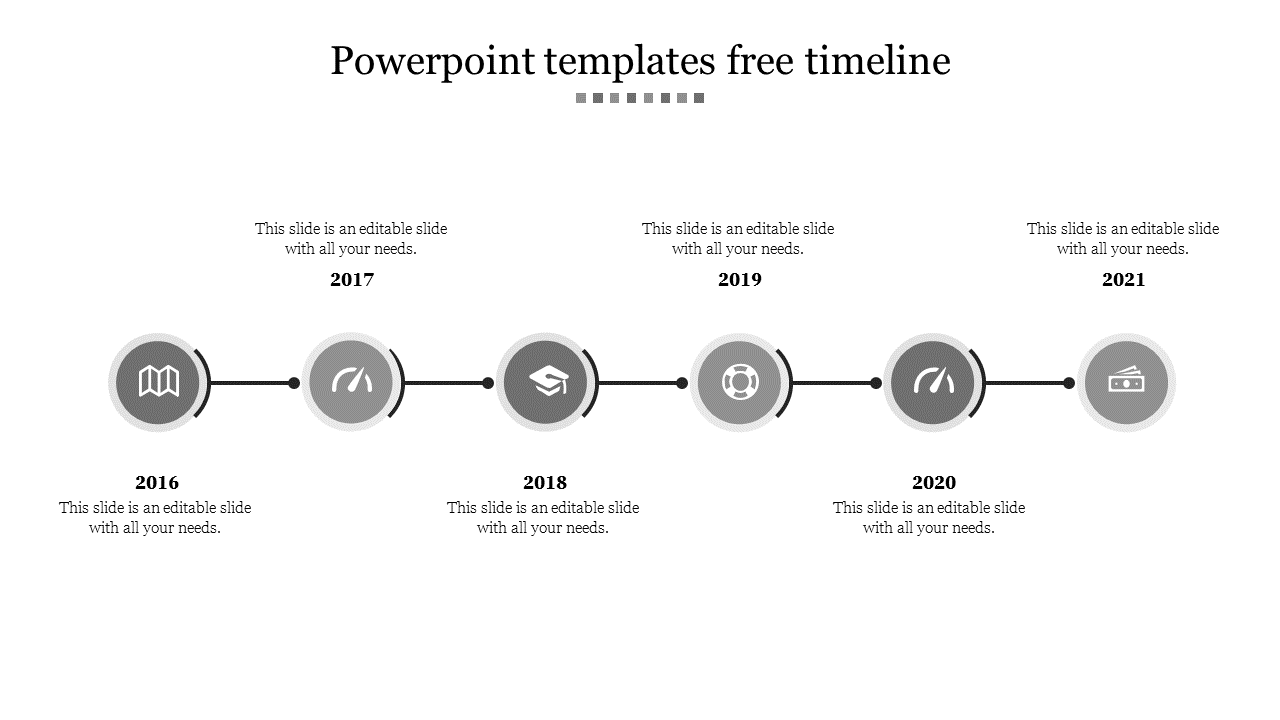 Free - Competent PowerPoint Templates Free Timeline Slide Design